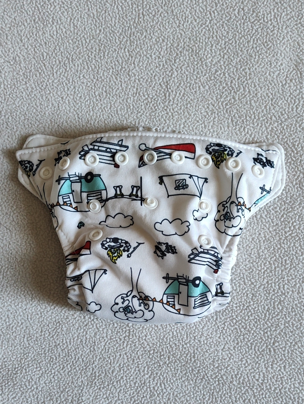 Thirsties White Newborn Cloth Diaper